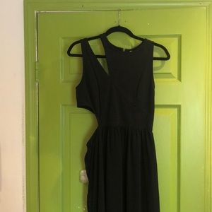 Black maxi dress with cutouts